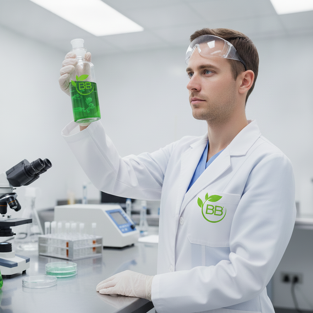 BioBottle in Lab With Scientist
