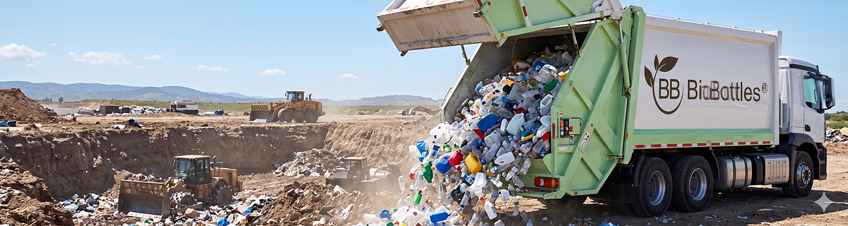 BioBottles Truck in Landfil